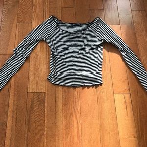 Brandy Melville Striped Crop Top